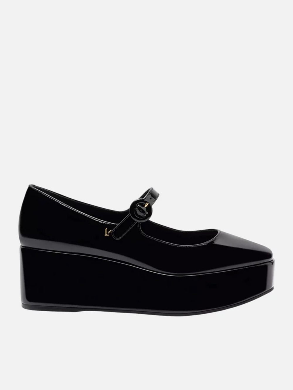 Larroude Blair Black Platform Shoes Mary Jane 7.5